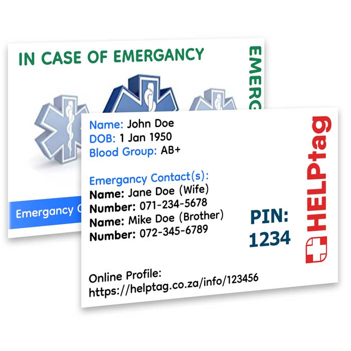 HELPtag I.C.E ID Card