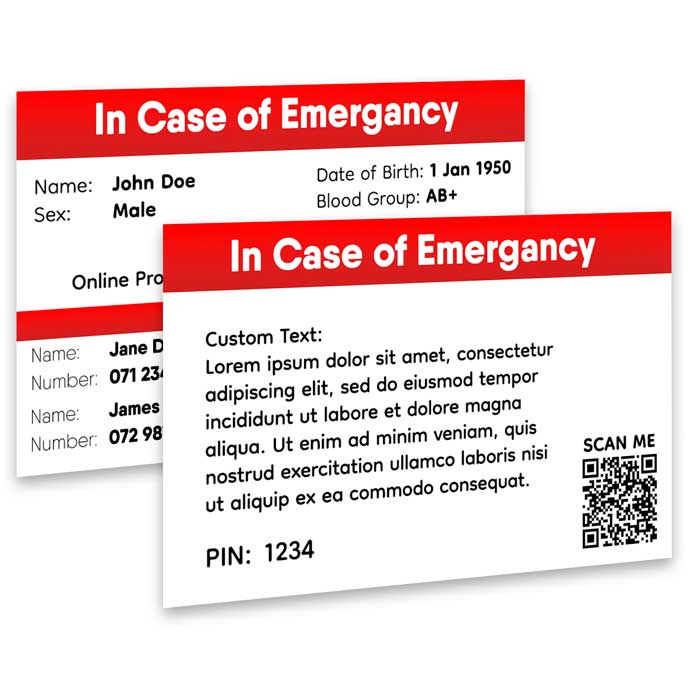 HELPtag I.C.E ID Card